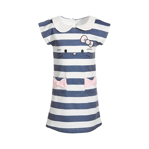 Hello Kitty Toddler Girls Striped Embroidered Dress