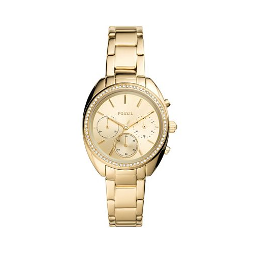 Fossil Ladies Vale Chronograph gold tone stainless steel watch 34mm