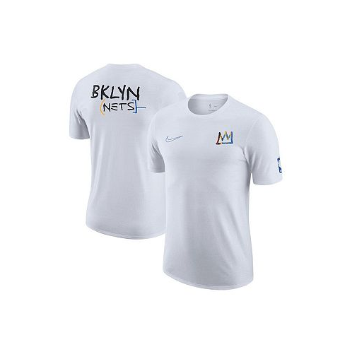 Nike Mens White Brooklyn Nets 2022/23 City Edition Courtside Max90 Backer T-shirt