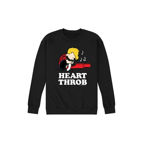 AIRWAVES Mens Peanuts Heart Throb Fleece Sweatshirt
