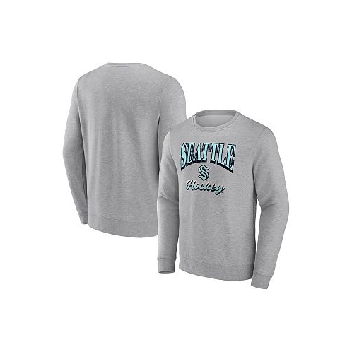 Fanatics Mens Heather Gray Seattle Kraken Special Edition 2.0 Pullover Sweatshirt