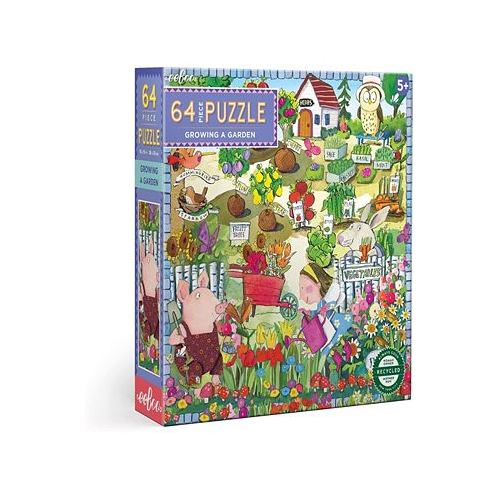 Eeboo Growing a Garden Jigsaw Puzzle Set 64 Piece