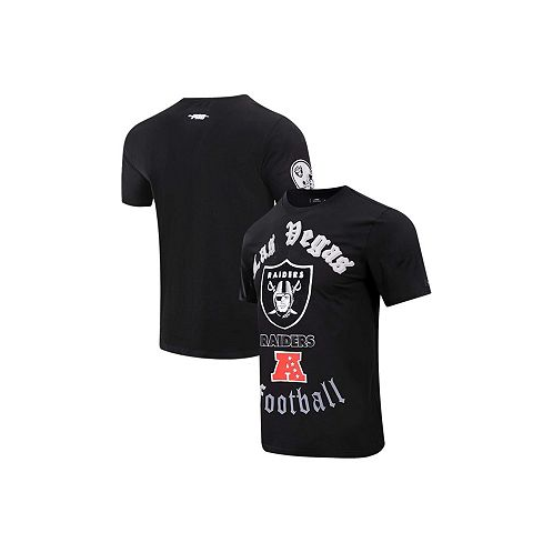 Pro Standard Mens Black Las Vegas Raiders Old English T-shirt