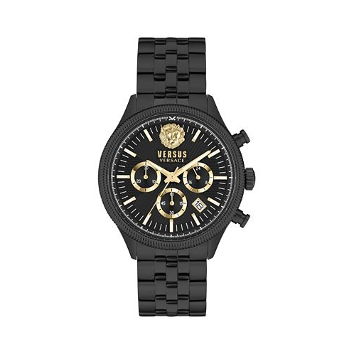 Versus Versace Mens Chronograph Colonne Ion Plated Stainless Steel Bracelet Watch 44mm