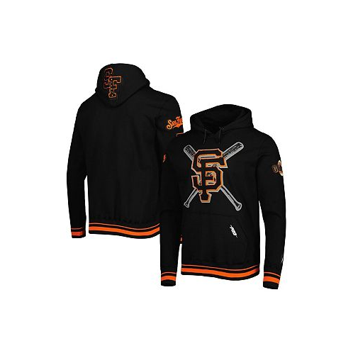 Pro Standard Mens Black San Francisco Giants Mash Up Logo Pullover Hoodie