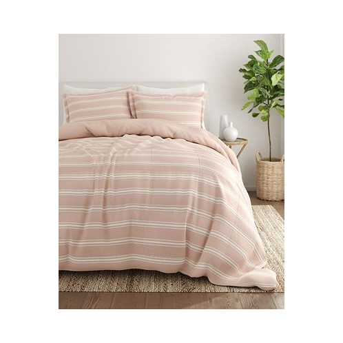 Ienjoy Home Home Collection 3 Piece Premium Ultra Soft Stripe Reversible Comforter Set Twin