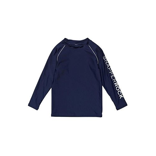 Snapper Rock Toddler Child Boys Navy Sustainable LS Rash Top