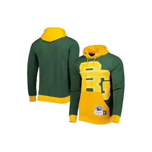 Mitchell & Ness Mens Green Green Bay Packers Big Face 5.0 Pullover Hoodie