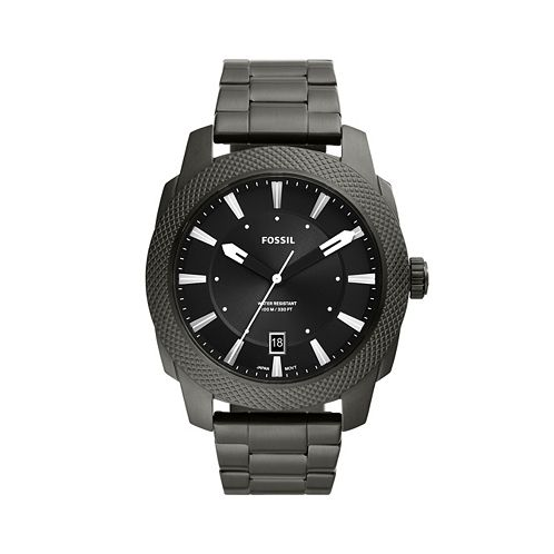 Fossil Mens Machine Quartz Gray Stainless Steel Bracelet Watch 49mm