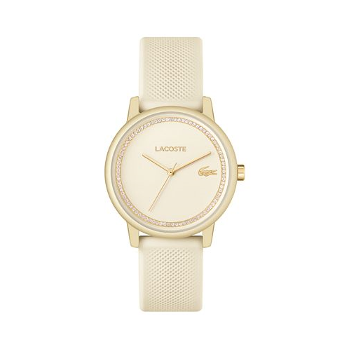 Lacoste Womens L 12.12 Go Champagne Silicone Strap Watch 36mm