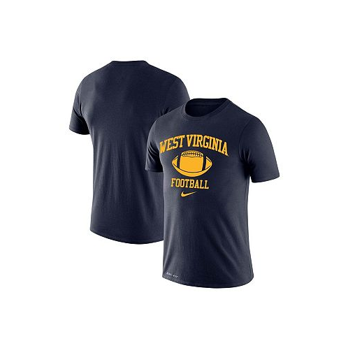 Nike Mens Navy West Virginia Mountaineers Retro Football Lockup Legend Performance T-shirt