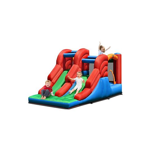Costway Bounce House 3-in-1 Dual Slides Jumping Castle Bouncer without Blower