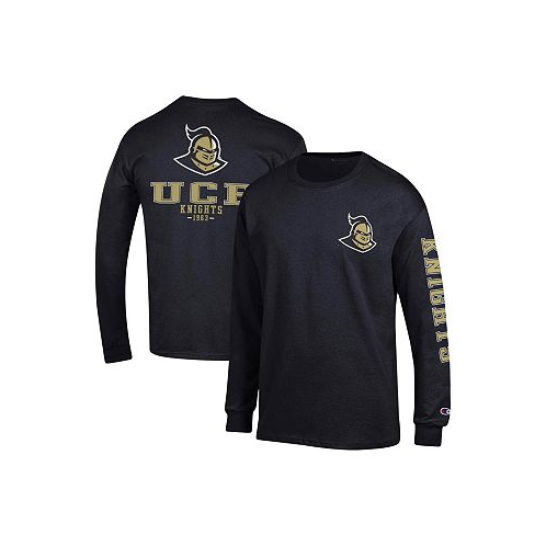 Champion Mens Black UCF Knights Team Stack Long Sleeve T-shirt