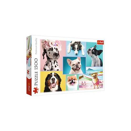 Trefl Red 1500 Piece Puzzle- Cute Dogs
