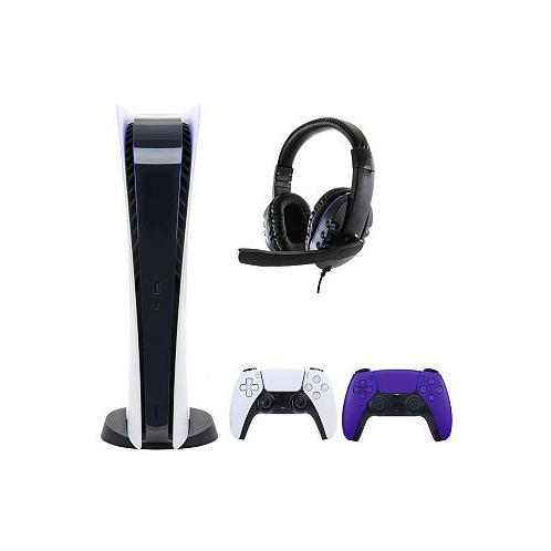 PlayStation PS5 Digital Console with Extra Purple Dualsense Controller and Universal Headset