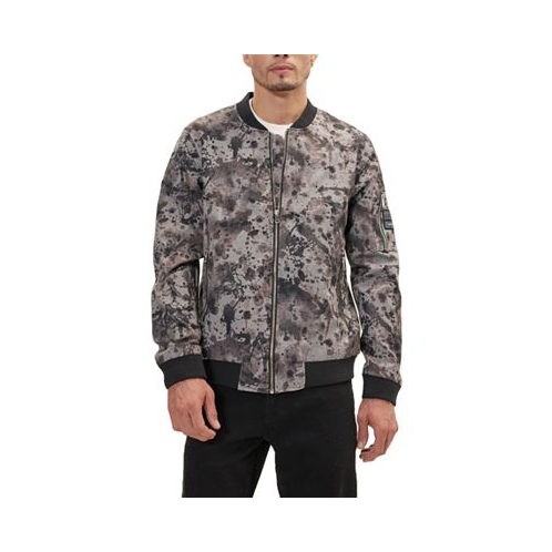 RON TOMSON Mens Modern Abstract Bomber Jacket
