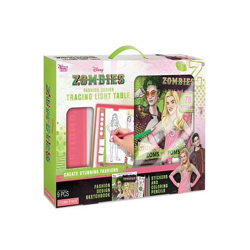 Disney Zombie Fashion Design Tracing Light Table 9 Piece Set Make It Real Sketchbook Stickers Coloring Pencils Lights Up For Easy Tracing Draw Sketch Create Fashion Coloring Book Tweens Girls