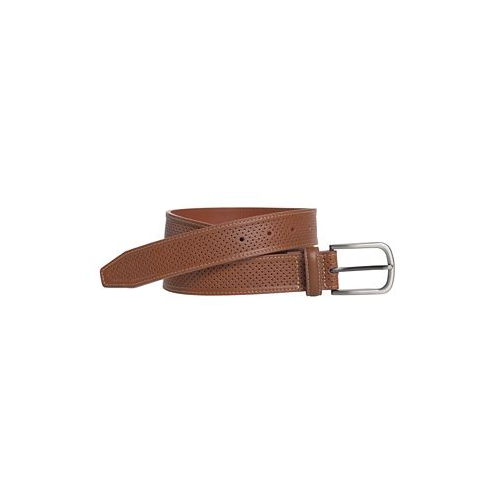 Johnston & Murphy Mens Soft Perforated Leather Belt