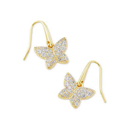 Kendra Scott 14k Gold-Plated Pave Butterfly Drop Earrings