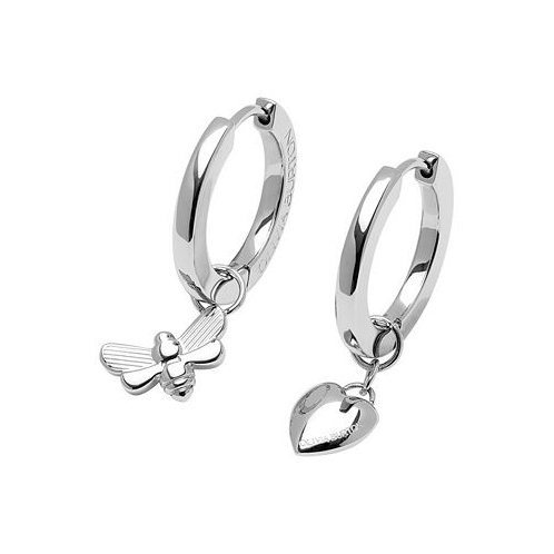 Olivia Burton Signature Multi Charm Silver-Tone Huggies Earring Set