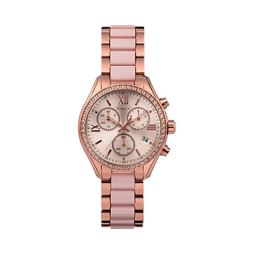 Timex Womens Quartz Analog Premium Dress Alloy Rose Gold Watch 38mm