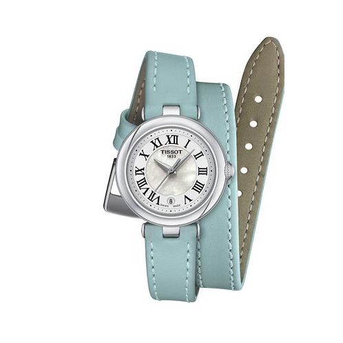 Tissot Womens Swiss Bellissima Blue Leather Strap Watch 26mm