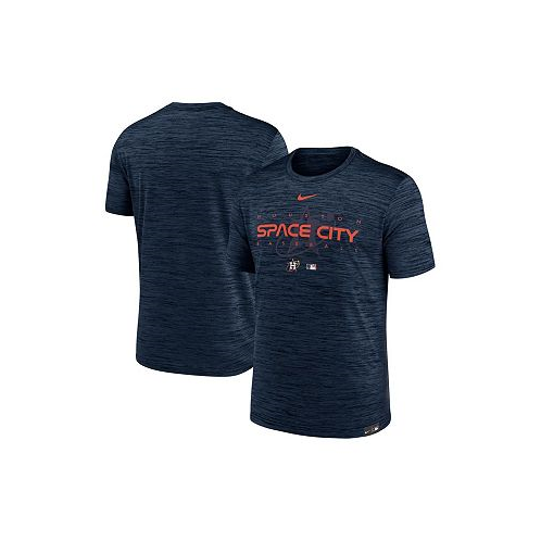 Nike Mens Navy Houston Astros City Connect Velocity Practice Performance T-shirt