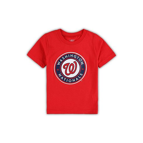 Outerstuff Toddler Boys and Girls Red Washington Nationals Team Crew Primary Logo T-shirt
