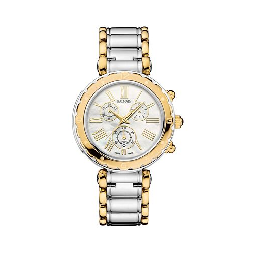 Womens Swiss Chronograph Balmainia Two-Tone Stainless Steel Bracelet Watch 38mm