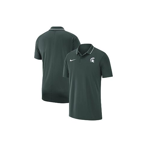 Nike Mens Green Michigan State Spartans Coaches Performance Polo Shirt