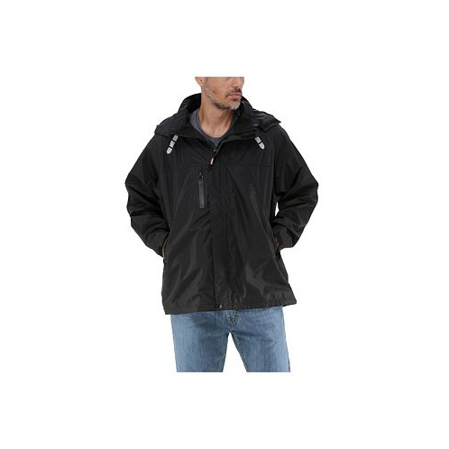 RefrigiWear Big & Tall Lightweight Rain Jacket - Waterproof Raincoat with Detachable Hood