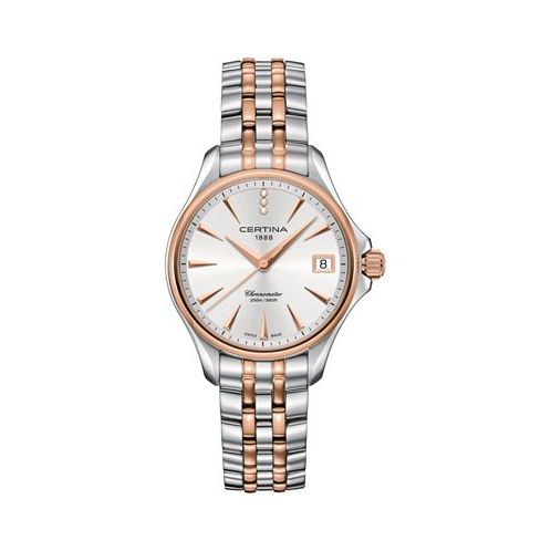 Certina Womens Swiss DS Action Diamond Accent Two-Tone Stainless Steel Bracelet Watch 34mm