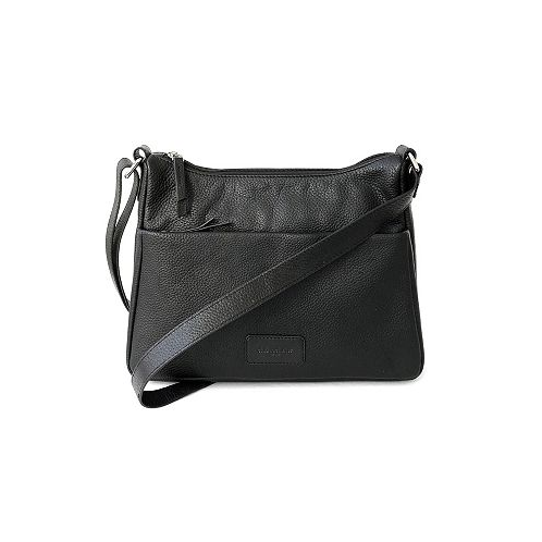 Club Rochelier Ladies Leather Medium Multi Zip Crossbody Bag