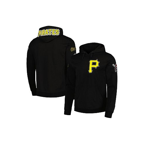 Pro Standard Mens Black Pittsburgh Pirates Team Logo Pullover Hoodie