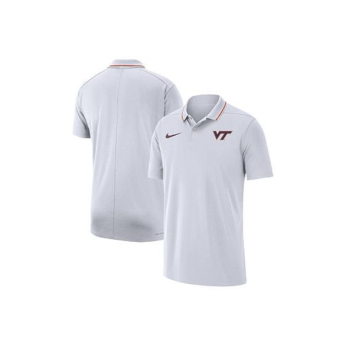 Nike Mens White Virginia Tech Hokies Coaches Performance Polo Shirt