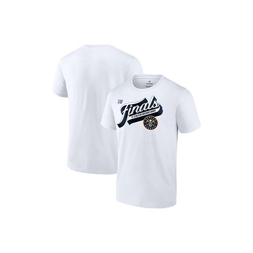 Fanatics Mens White Denver Nuggets 2023 NBA Western Conference Champs Locker Room T-shirt