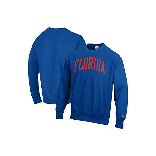 Champion Mens Royal Florida Gators Arch Reverse Weave Pullover Sweatshirt