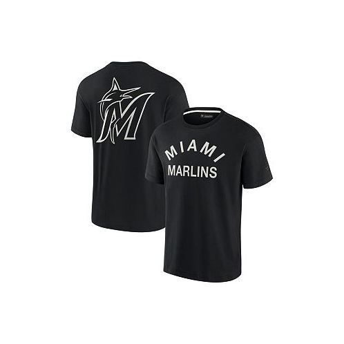 Fanatics Signature Mens and Womens Black Miami Marlins Super Soft Short Sleeve T-shirt