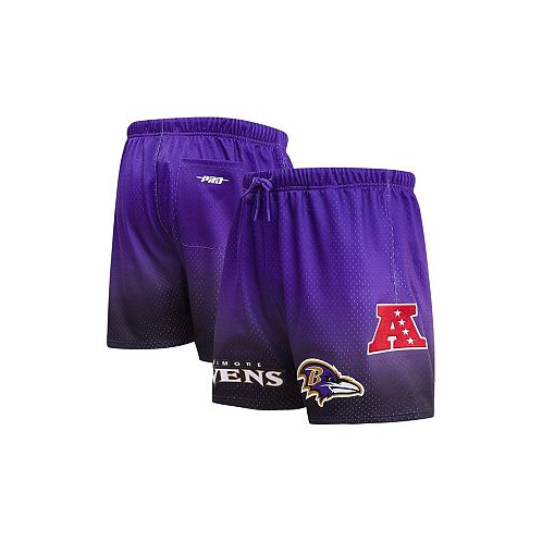 Pro Standard Mens Black Purple Baltimore Ravens Ombre Mesh Shorts