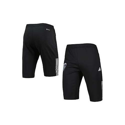 Adidas Mens Black Sporting Kansas City 2023 On-Field Training AEROREADY Half Pants