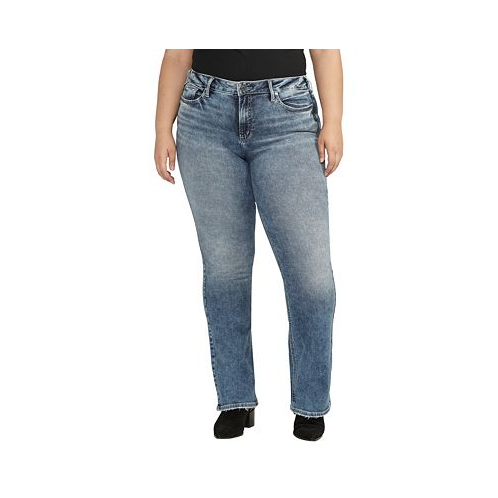Silver Jeans Co. Plus Size Suki Mid Rise Curvy Fit Bootcut Jeans