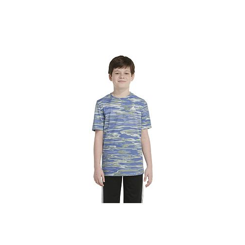 Adidas Big Boys Short Sleeve Liquid Camo Printed T-shirt