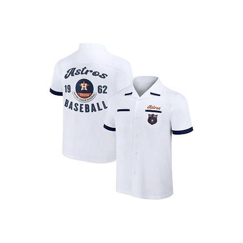 Fanatics Mens Darius Rucker Collection by White Houston Astros Bowling Button-Up Shirt