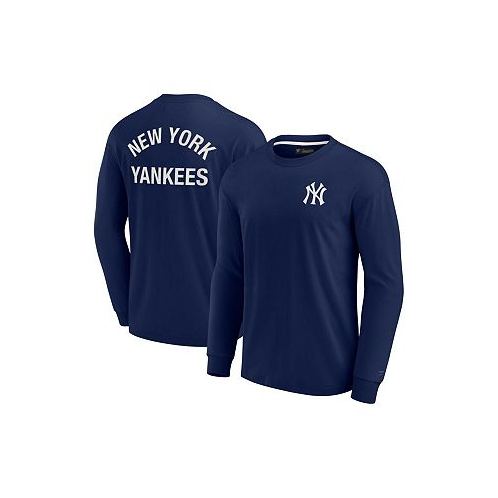Fanatics Signature Mens and Womens Navy New York Yankees Super Soft Long Sleeve T-shirt