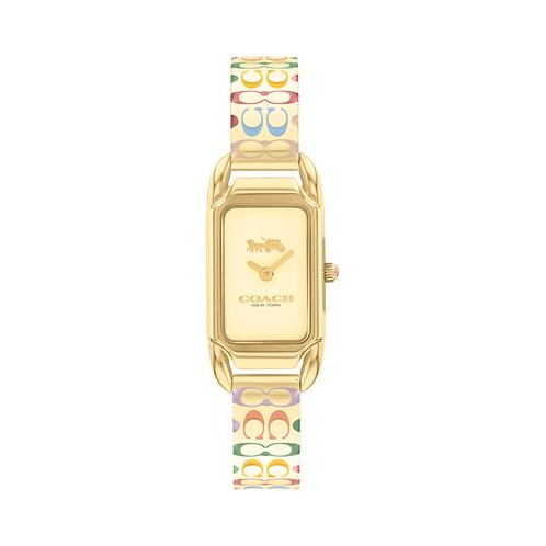 COACH Womens Cadie Gold-Tone Stainless Steel Bangle Bracelet Watch 17.5mm x 28.5mm