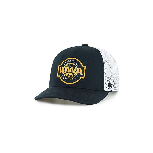 47 Brand Big Boys and Girls Black Iowa Hawkeyes Scramble Trucker Adjustable Hat