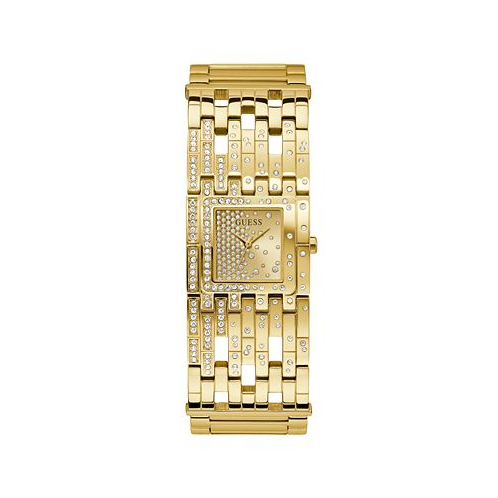GUESS Womens Analog Gold-Tone Stainless Steel Watch 22mm