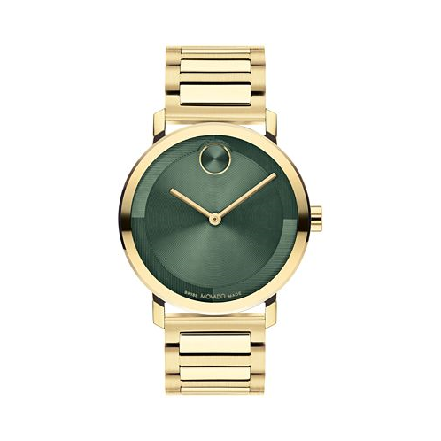 Movado Mens Bold Evolution 2.0 Swiss Quartz Ionic Plated Light Gold-Tone 2 Steel Watch 40mm
