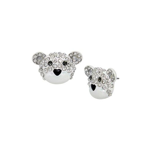 Betsey Johnson Faux Stone Bear Stud Earrings