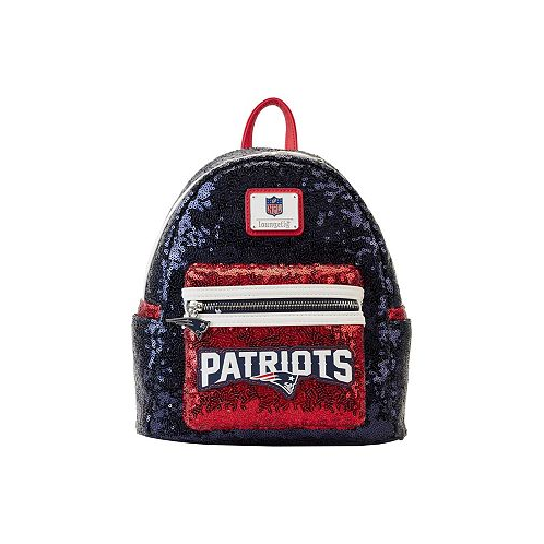 Loungefly Mens and Womens New England Patriots Sequin Mini Backpack